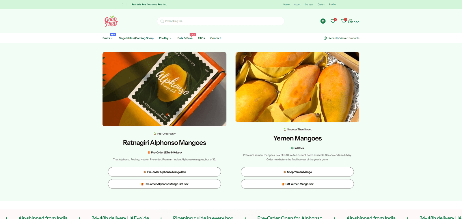 GoodFruit.ae storefront preview