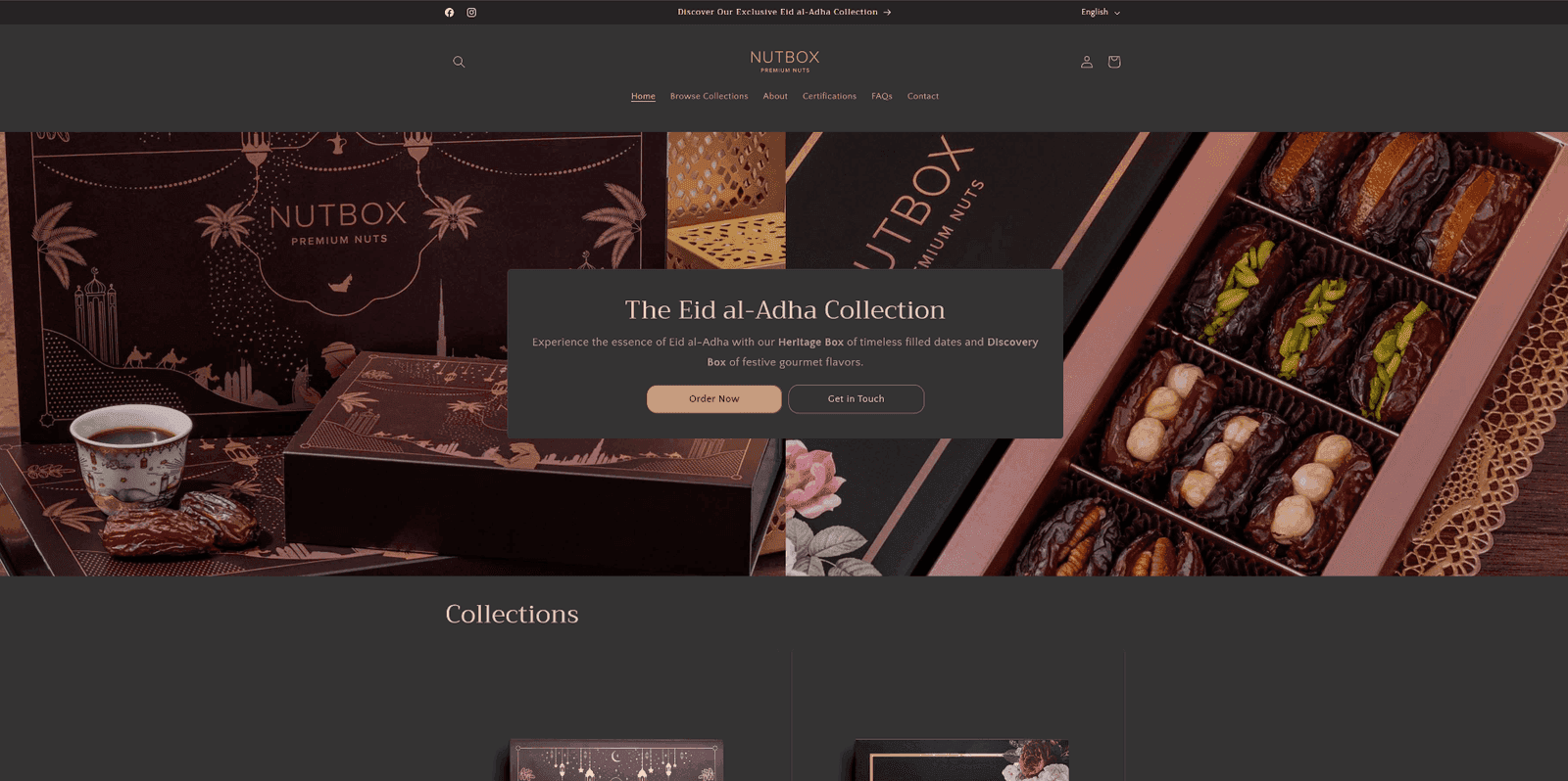 Nutbox.ae storefront preview